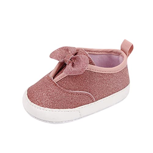 Spring and Summer Children Baby Infant Shoes Girls Casual Shoes Flat Sole Light Solid Color Bowknot Sequins Baby Shows