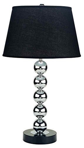 ORE International 30" Chrome Metal Table Lamp