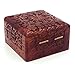 Handmade Wooden Jewellery Box for Women Jewel Organizer Hand Carved with Intricate Full Kashmiri Carvings Wood Jewel Organizer Jewelry Box for Woman Gift(4 X 4 Inch)