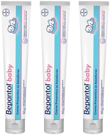 Kit com 3 Cremes Pomada de Assadura 60gr Cada - Bepantol