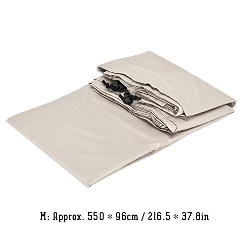 Patio Pool Safety Roll Cover Waterproof Beige(M:550*96cm), 550 x 96 cm (Rectangular) - Image 2