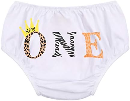 Baby Boys 1st/2nd Birthday Cake Smash Outits Lion Wild One Crown Fancy Dress Up Party Halloween Costume Shorts Bowtie SuspendersW/Tail 5PCS Clothes Set White King-One 0-24Months