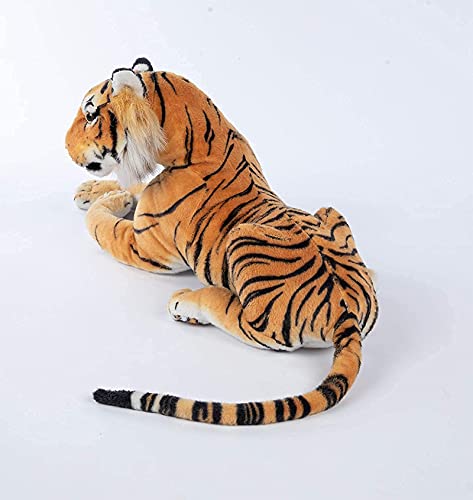 Xirongtu The Plush Yellow Tiger Toys, 28-Inch Tall(Tail Measurement Not Included) Striped Sitting Tiger Stuffed Animal #TOP3