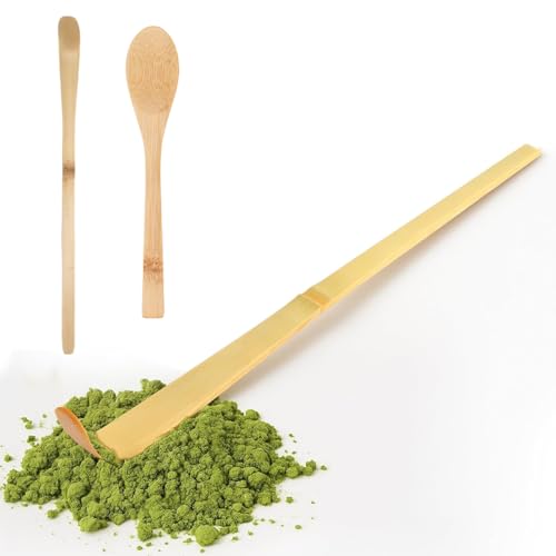 JYNXOR 2 Pieza Cuchara de té Matcha de bambú Herramientas Cuchara Teaware Tea Ceremony Utensilios Accesorios Cuchara te Matcha Nice and Attractive