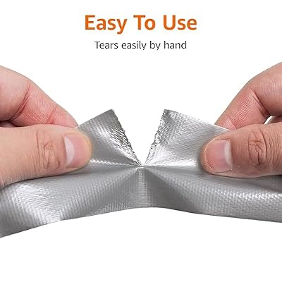 Amazon Basics Strong Adhesive Heavy-Duty Duct Tape for Sealing & Patching, Tear by Hand, 1.88 x 30-yard, Silver, 3-Pack (Previously AmazonCommercial)