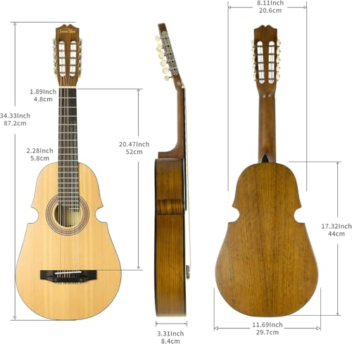 Cuatro Deluxe Puerto Rican 10 String Kit(Cuatro Puertorriqueno) Santa Rosa (KQ200K)