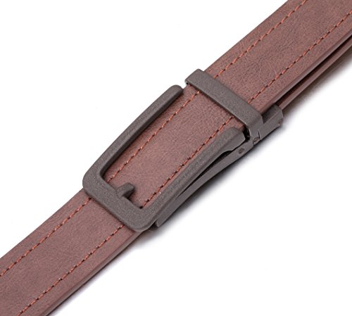 Image of Marino Men's Comfort Click Ratchet Belt Casual Leather Belt for Men - Automatic Linxx Buckle, 1 3 /8 inch Wide - Elegant Gift Box