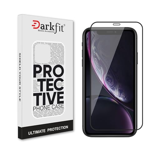 Image of DARKFIT Tempered Glass Premium Screen Protector Compatible for iPhone 11 Pro Max / XS Max | Edge to Edge Coverage with Easy Installation Kit | Scratch Resistance | HD Clear Glass (Black Border) | Pack of 1