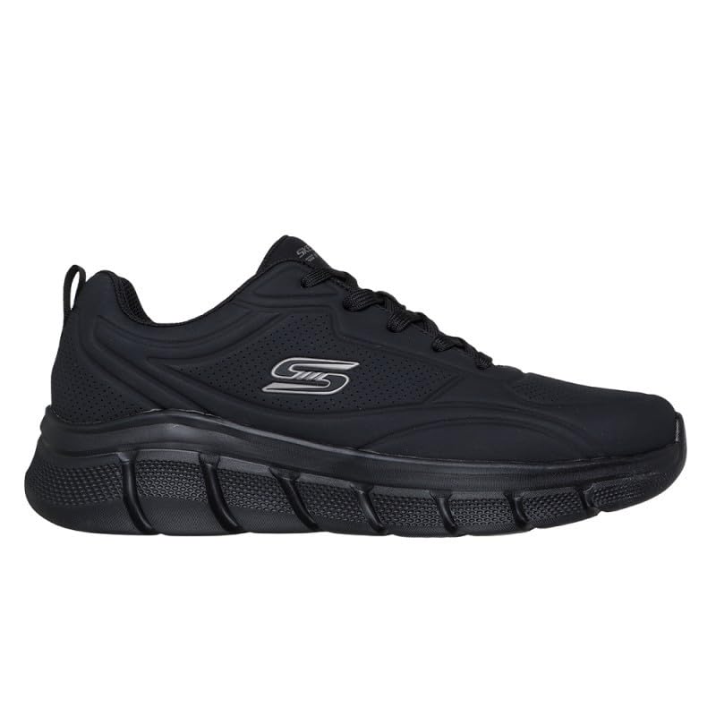 Baskets homme Skechers Bobs B Flex Arctic Edge chaussures de marche noires à lacets