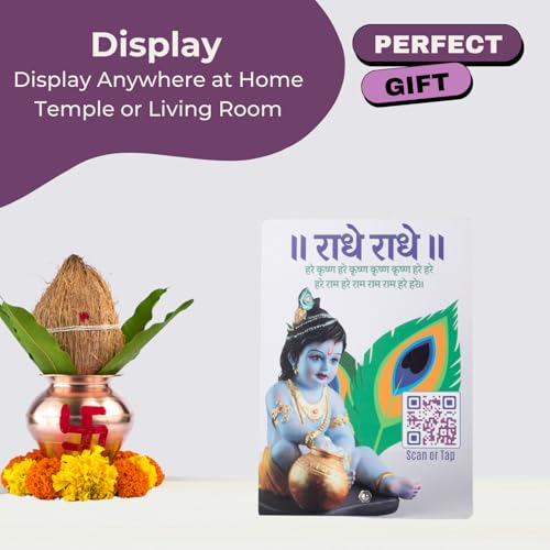 Krishna Photo Frame with QR & NFC 6x9 Inches by tinydabba - 4