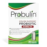 Probulin Colon Support Daily Probiotic + Prebiotic + Support Gut Health, Occasional Gas and Bloating - 20 Billion CFU - 12 Strains, 30 Vegan Capsules