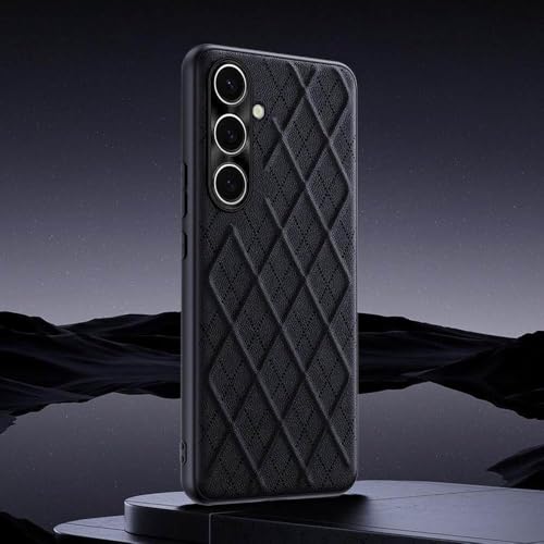 Étui de protection Samsung S24 Ultra en cuir diamant chic et métal noir