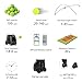 PUSUN PT 9001 Tennis Ball Machine, Portable Automatic Ball Launcher with Remote Control/APP, Variable Speed & Spin, Super Large Capacity, Professional Training Equipment for Players (Black)