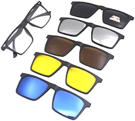 Lentes oftálmicos con clip sobrepuesto mágnetico para el sol 5 en 1  Polarizado Big Size Modelo 2302A. : Amazon.com.mx: Ropa, Zapatos y  Accesorios