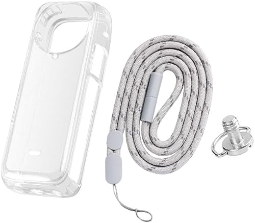 Protective TPU Case for Action Camera with Neck Strap - Clear