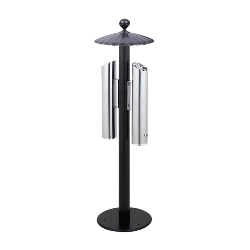 Stand ashtray Outdoor Public Cigarette Butt Column, Stainless Steel Iron Baked Enamel Ash Pillar Pillar