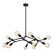 Eglo Lighting Eglo USA 204295A 12 Light Ceiling/Pendant from Bocadella Collection 35.24 inches, Matte Black