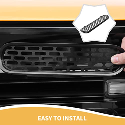 Razpoy For Bronco Mesh Grill Inserts, 6Pcs Front Grille Guard Cover Clip-On Compatible With 2021-2023 Ford Bronco Exterior Accessories, Abs #TOP6