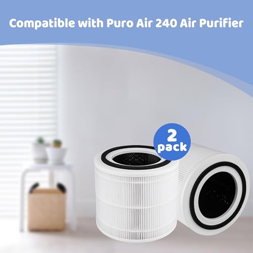 240 Replacement Filters Compatible with Puroair 240 Air Purifier, 3-in-1 Filtration System 240 HP-14 Filter with Activated Carbon Filter, 2-Pack - Image 6