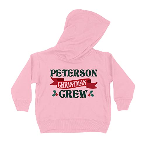 Peterson Christmas Crew Kids Hoodie Sweatshirt Toddler 4T Light Pink