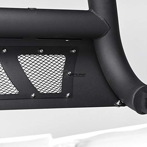 TLAPS Matte Black Studded Mesh Bull Bar Brush Push Front Bumper Grill