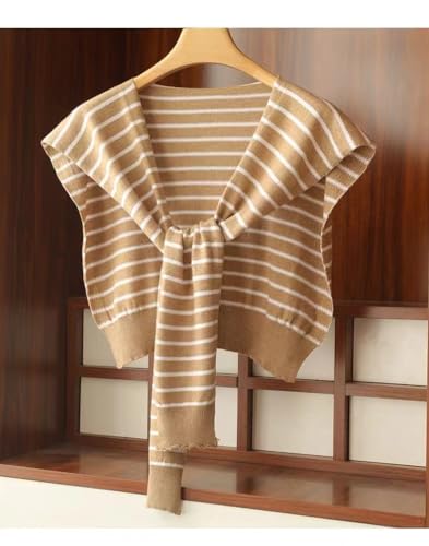 Image of WaJuemy Sweater Shawl Wraps for Women Sweater Knitted Knotted Shawls Travel Casual Scarf Cape Shoulder Tops Fashion Wrap