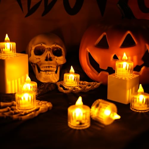 Image of HAIDOLIANG 48PCS Tea Lights Candles | LED Flameless Candles Battery Operated for Holiday Gifts, Electric Tealight for Bedroom,Table,Birthday Decorations