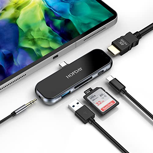 Hub iPad Pro adaptateur USB C pour brancher une clé USB et un casque