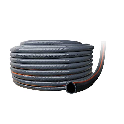 Quarzflex® Profi Wasserschlauch Grau 3-lagig 'Made in Germany' Top Qualität (1/2 Zoll (13mm) 25 Meter