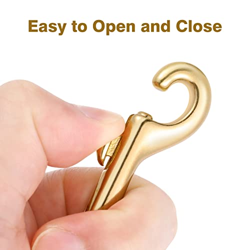 Ukcoco 2 Pack Scuba Diving Double Ended Brass Trigger Clips Snap Hook For Bag Key Keychain Luggage Strap 90Mm #TOP1