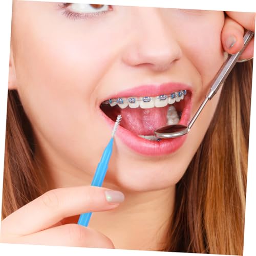 COLLBATH 50stücke Interdentalbürstenreiniger Zahnspangenbürste Zahnstocher Zahnseidekopf Oral Flosser Zur Zahnreinigung Mit Weichen Borsten Und Ergonomischem Griffdesign Für Tägliche – Bild 5
