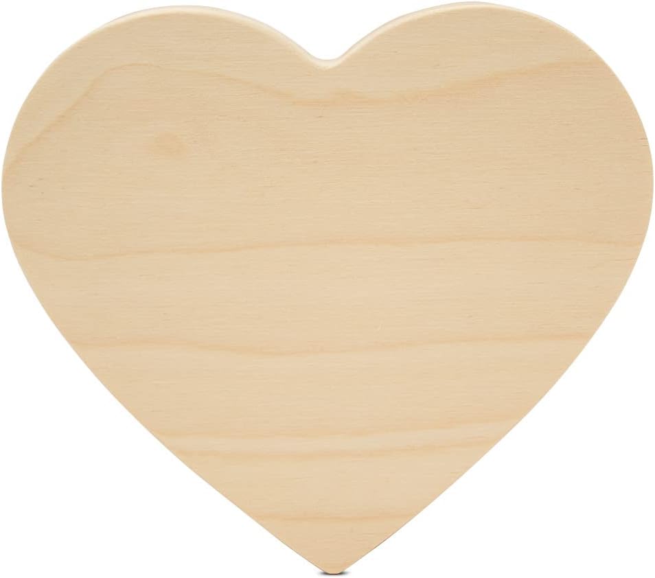 Chunky Wooden Hearts for Crafts 4-1/2-inch, Pack of 2 Tier Tray Decor Valentines Day Decor, Mini Wood Signs for Gifts, by Woodpeckers