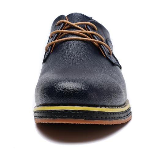 Mens Casual Shoes Lace-up Classic Oxford Leather Shoes Business Formal Comfortable Fashion Dress Sneakers Soft Loafers Shoe for Office Walking2