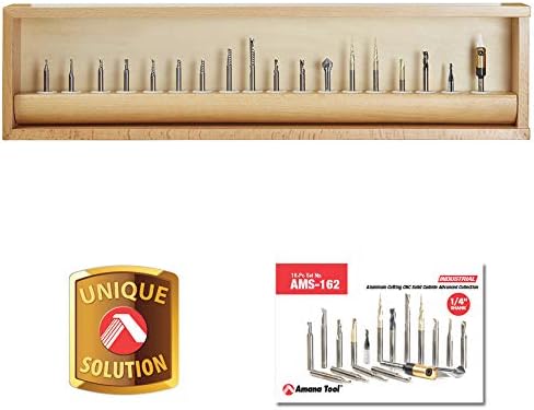 Amana Tool - AMS-162 18-Pc Aluminum Cutting Solid Carbide Advanced CNC Router Bit Collecti