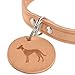 HUNTER Hundehalsband AALBORG, Farbe: cognac, robustes & strapazierfähiges Leder, starke Fettung, ideal für Hundesport & Alltag, mit Lederanhänger, Made in Germany, Größe: 37