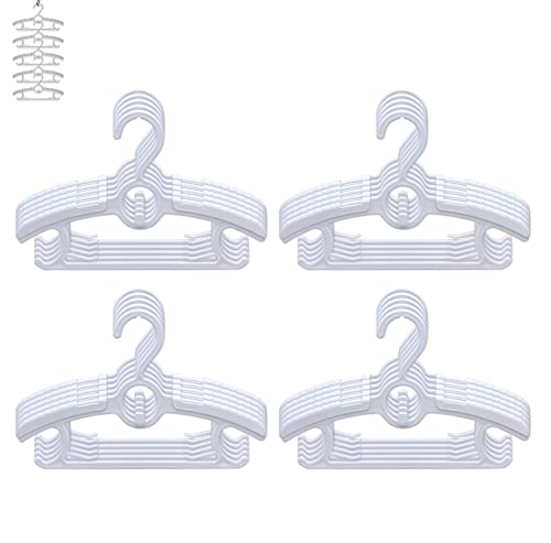 Image of Gencuoir Baby Hangers 20 Pieces 11“-14‘’ Retractable Non-Slip Adjustable Multifunctional Children's Hanger, Children Coat Hanger for Clothes, Toddler Kids Child