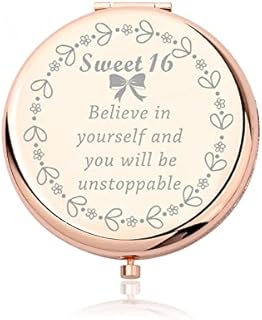 Sweet 16 Gifts 16th Birthday Gifts for Girls Compact Mirror Sweet Sixteen Gift for Daughter Girls Happy 16th Birthday Gifts (Believe in yourself)