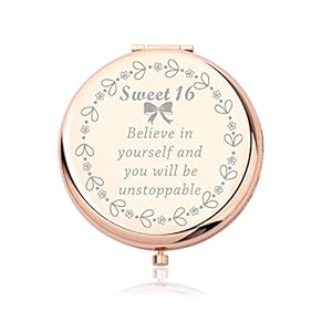 Süße 16 Geschenke zum 16. Geburtstag für Mädchen, Kompaktspiegel, süßes Geschenk für Tochter, Mädchen, alles Gute zum 16…
