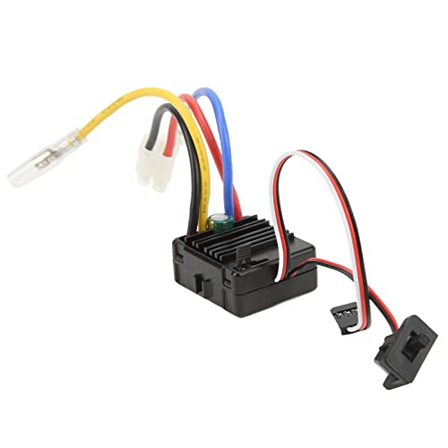Almeigrity 60A RC cepillado motor ESC impermeable ESC accesorios de repuesto para 1/10 RC coche barco (Negra)