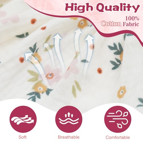 Image of CuteBone Cotton Dog Dress Flowers with Leash Ring & Sleeve Ruffles, Soft & Breathable, Stylish Pet Clothes Outfit for Small Dogs, Comfortable & Easy to Wear CFX03S