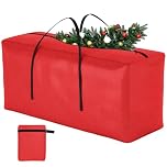 CHRORINE Christmas Tree Storage Bag Moving Bags Heavy Duty Extra Large Fits Up to 7.5 Ft Tall Artificial Christmas Tree (Red)