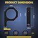 Nilight 4PCS Roll Bar Clamps Mounting Brackets LED Light Mount Clamp Tube Lights Mounts Fit on 2.135
