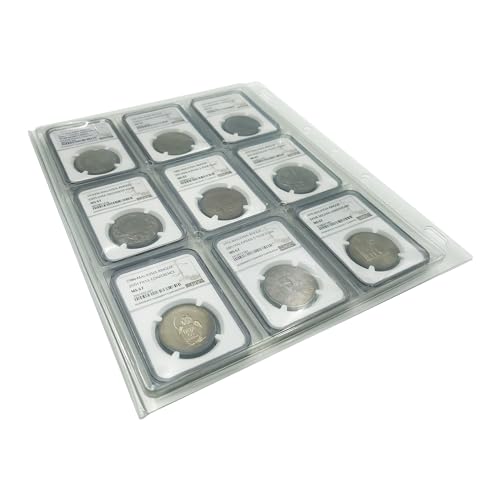 Hoja transparente para almacenamiento de monedas 9 compartimentos miniatura 3