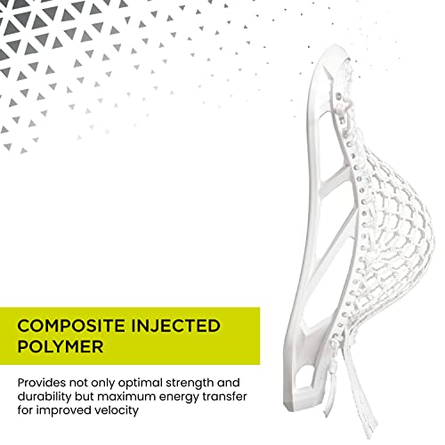 Epoch Men's Integra Z-Three Lacrosse Head For Elite Midfield Players, Flex Iq3 And Curved Zone 3 Mid-Pocket Ideal For Precision Play, Made Of Composite Injected Polymer - Factory Tied Up Head #TOP3