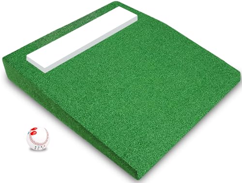 KuiBonu Pitching Mound, Portable Baseball Pitcher's Mound with Pitching Rubber, Antifade Turf and...