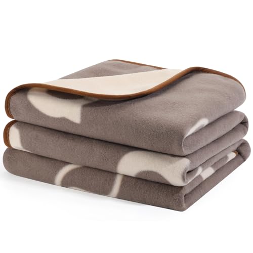 IDOGCHEW Hundedecke Wasserdicht 100x75 cm, Geeignet für Katzen & Kleine bis Mittelgroße Hunde, Hundedecke waschbar aus Sherpa Fleece, Flauschig und Weich Maschinenwaschbar - Braun