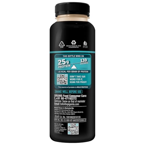 Image of epigamia Turbo 25 g Protein Milkshake, Cookies & Cream - 250 ml
