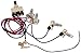 Kmise Wiring Harness Prewired 2v2t 3way Toggle Switch Jack 500k Pots for Gibson Replacement Guitar- 1 set