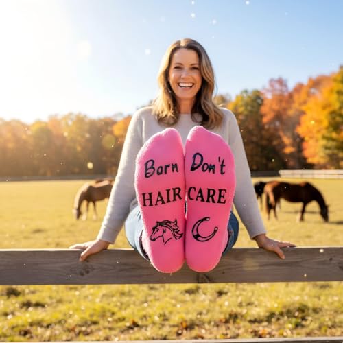 Image of HAPPYPOP Fuzzy Animal Socks for Women - Cute Unicorn, Horse, Cow and Goat Gifts for Her