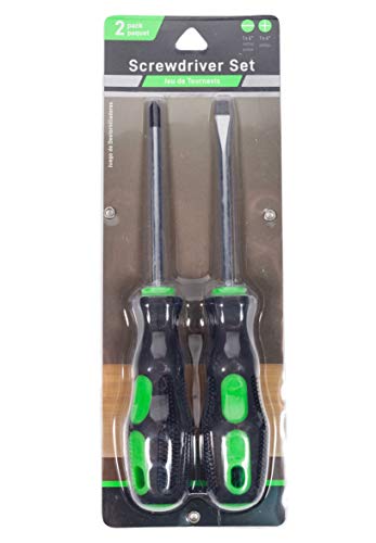 Jacent 2 Piece Slotted and Phillips Screwdriver Set - 1 Set of 2